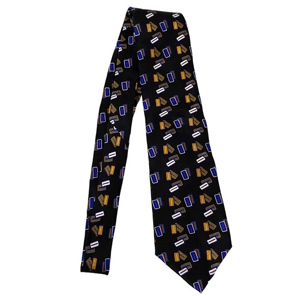 Gant Geometric Rectangles Mens Silk Tie USA Novelty Career Office Wear Business - Picture 2 of 4
